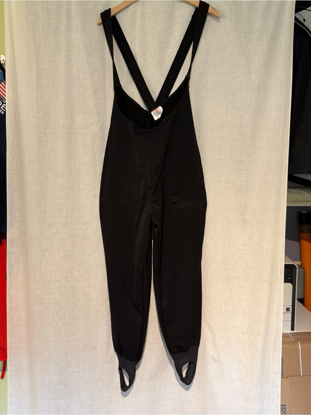 Unisex Schoeller Black Bib-Style ski Pants with Straps